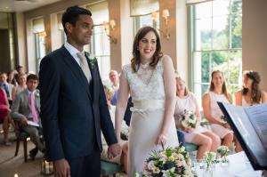 wedding ceremony in the orangery at babington house photographed by especially amy